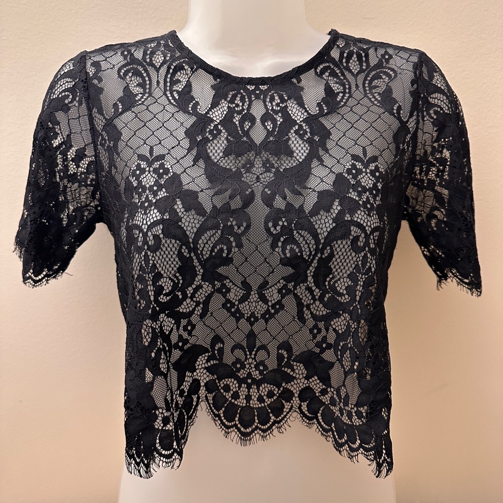 Forever 21 Black Lace Blouse